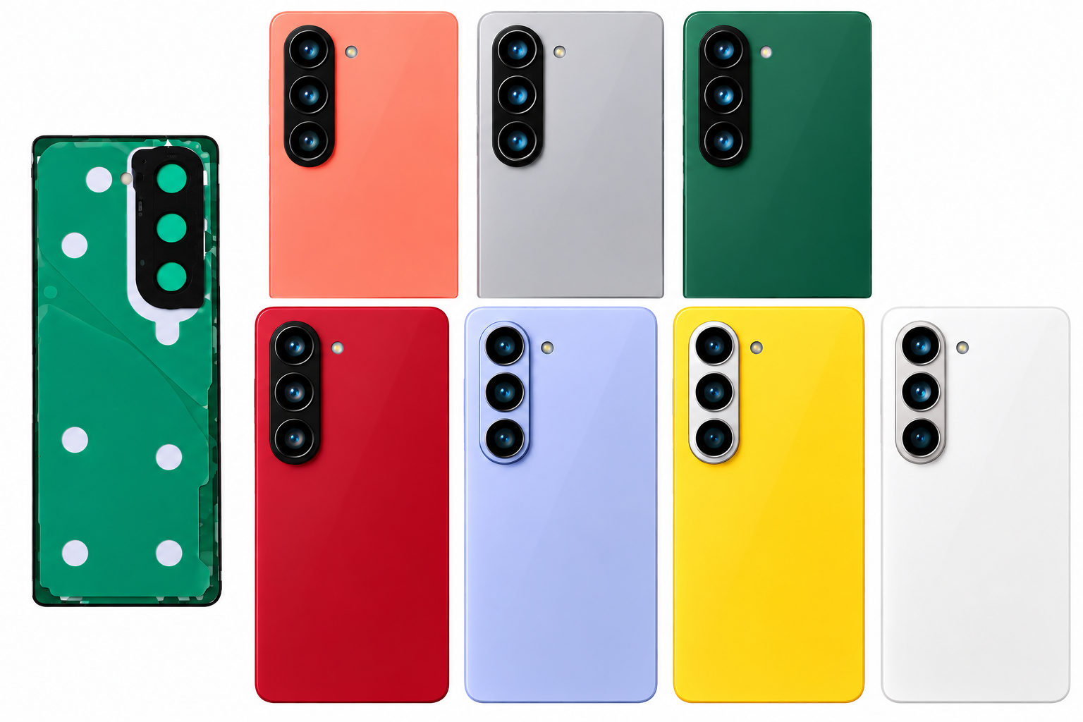 Compatible Replacement for Samsung Galaxy Z Fold 5 5G Back Panel – Pink, Grey, Green, Red, Blue, Yellow & White
